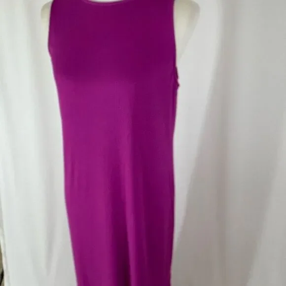 LOFT Sleeveless Magenta Maxi Dress - Picture 2 of 7